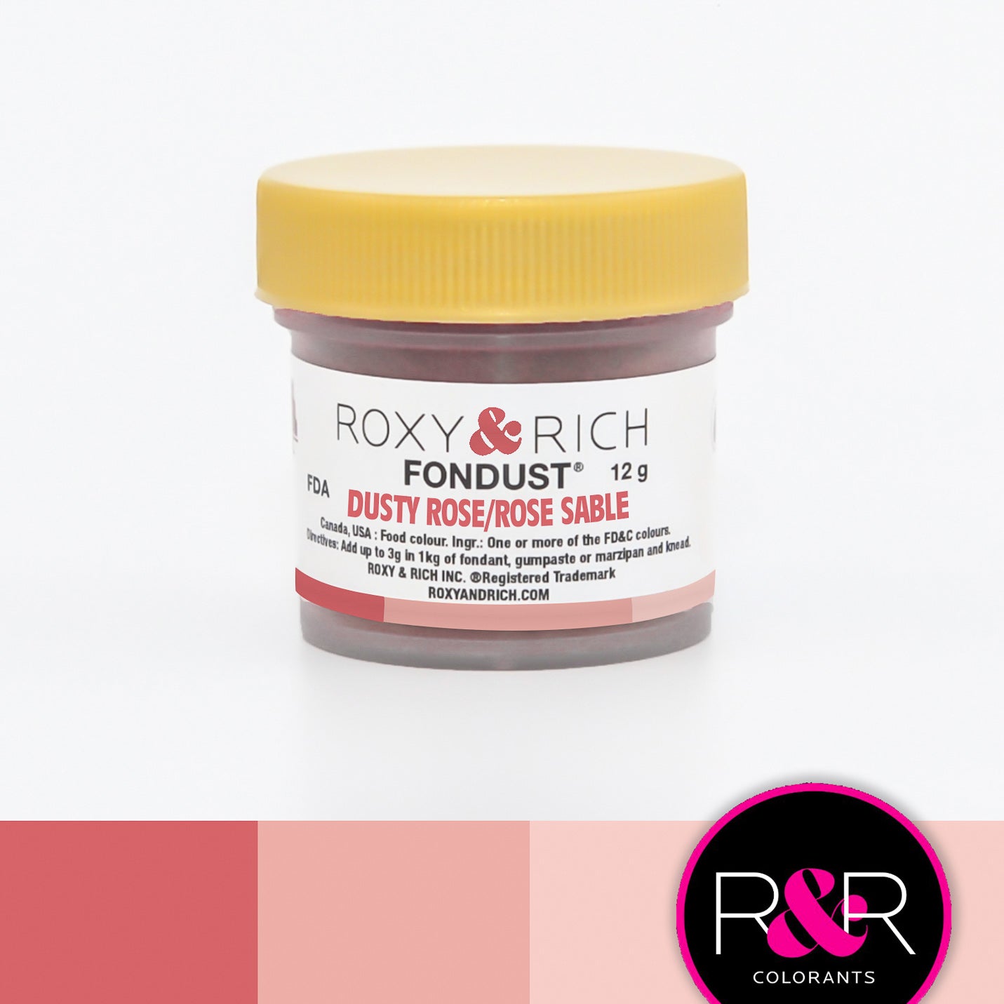 Colorant FONDUST Rose Sable    - Roxy & Rich - Colorant alimentaire hydrosoluble - 