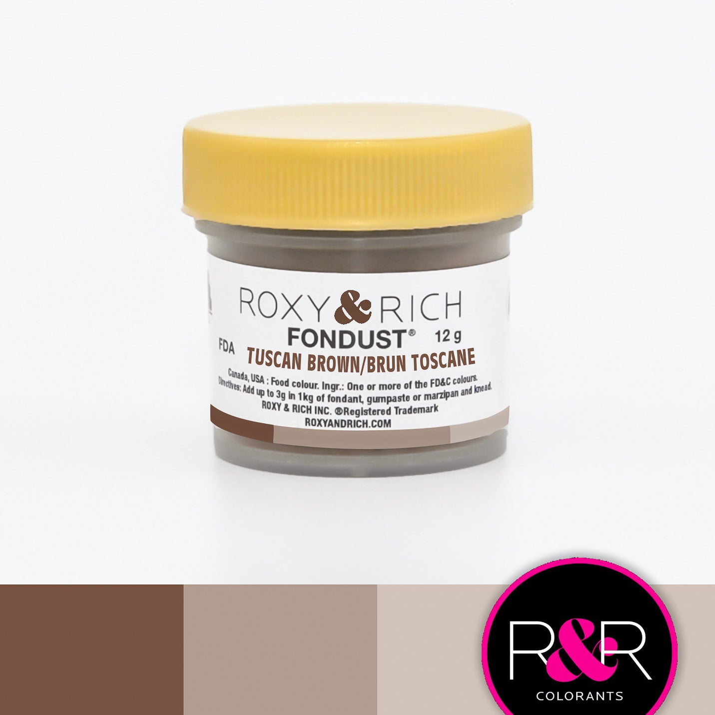 Colorant FONDUST Brun Toscane    - Roxy & Rich - Colorant alimentaire hydrosoluble - 