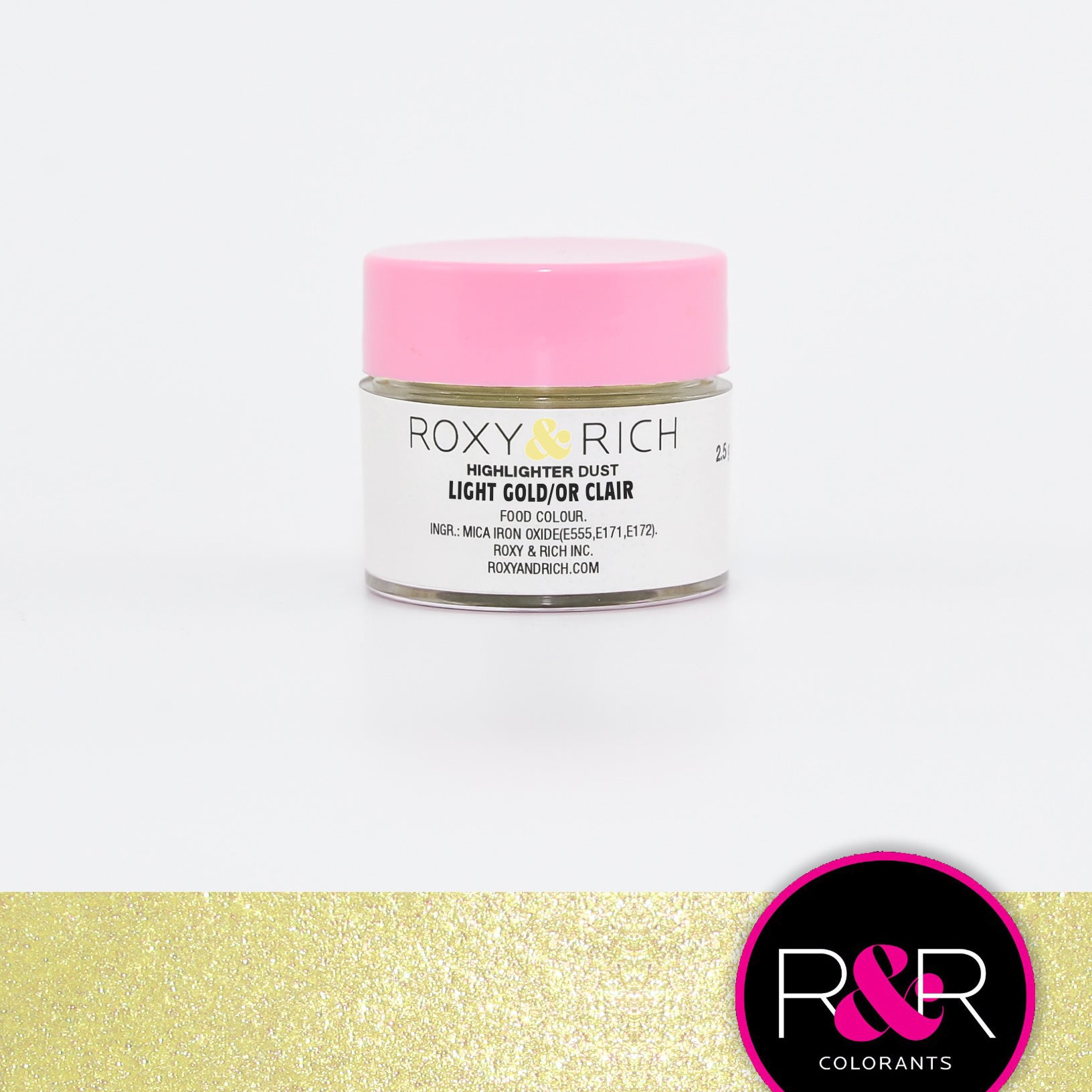 Poudre Highlighter couleur Or Clair    - Roxy & Rich - Poudre Highlighter - 