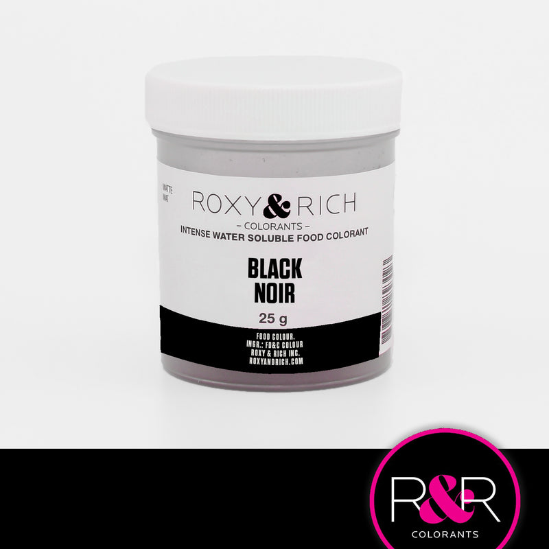 Colorant alimentaire hydrosoluble Noir 25g   - Roxy & Rich - Colorant alimentaire hydrosoluble - H25-006