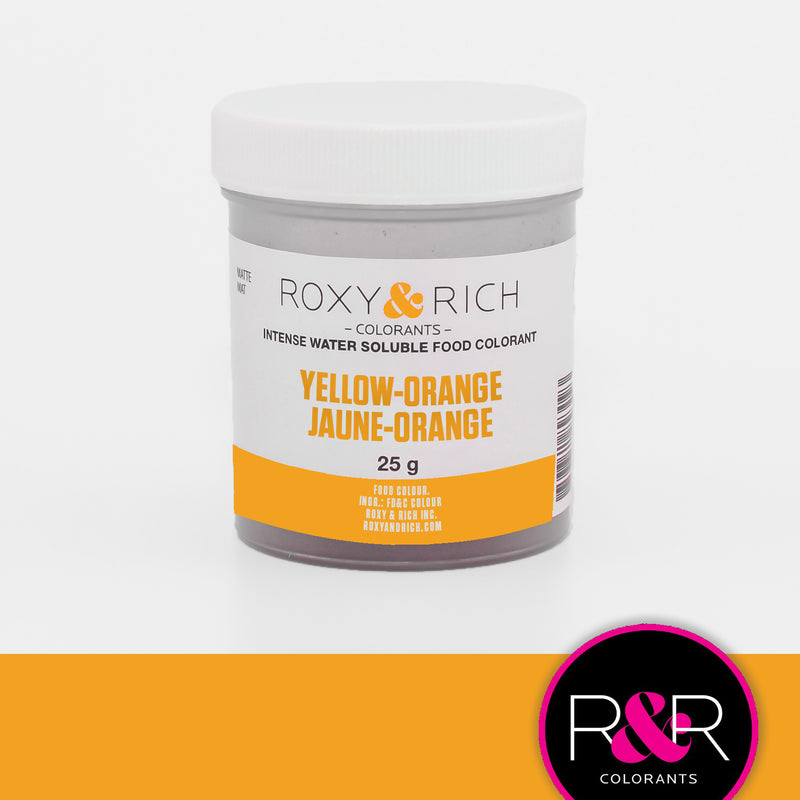 Colorant alimentaire hydrosoluble Jaune-Orange 25g   - Roxy & Rich - Colorant alimentaire hydrosoluble - H25-014