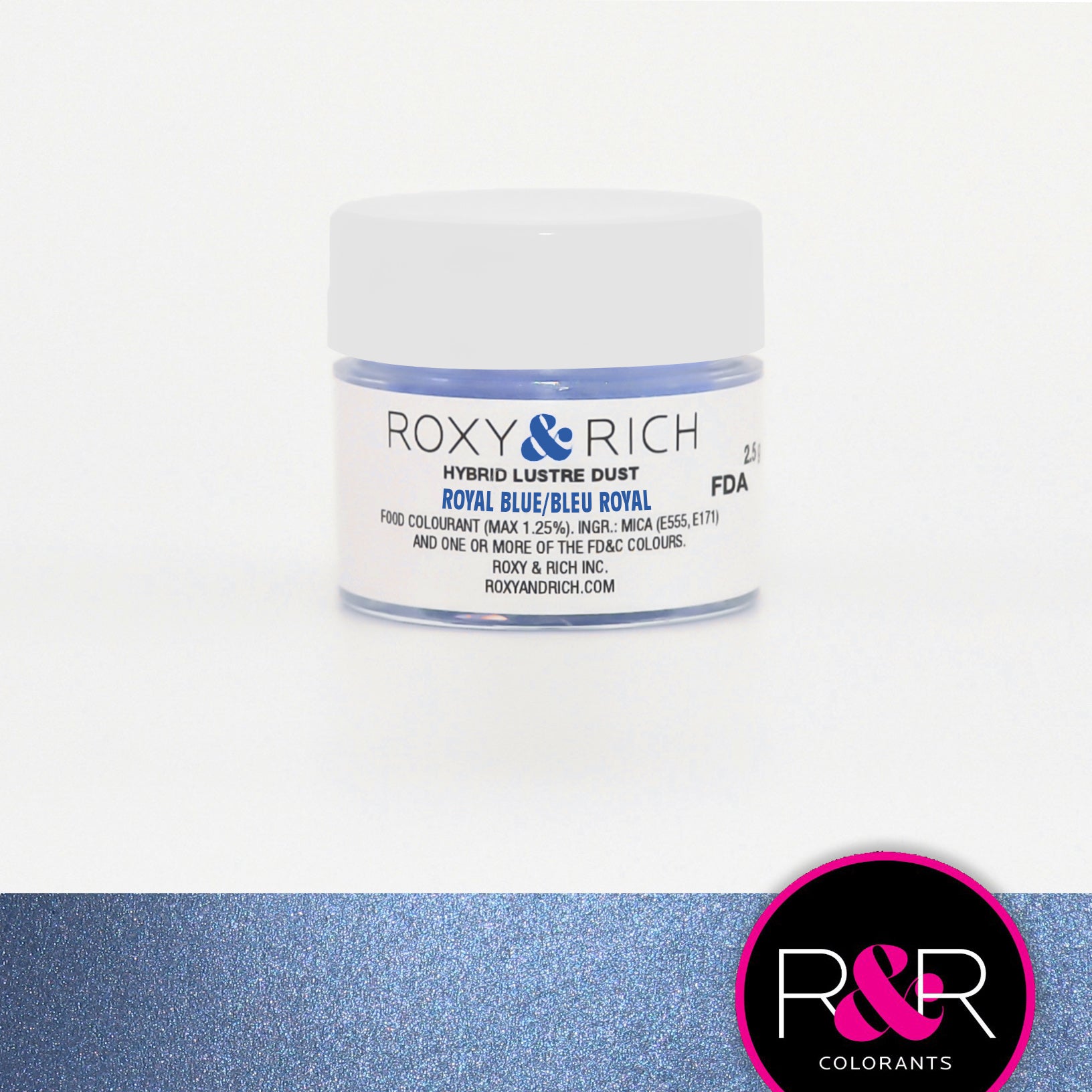 Poudre lustrée hybride Bleu Royal    - Roxy & Rich - Poudre lustrée - 