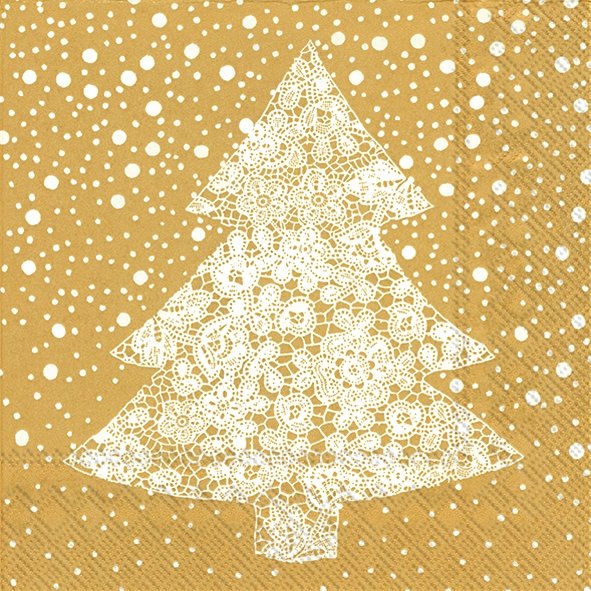 Serviette de table ''Christmas lace gold''    - IHR - Serviette - 