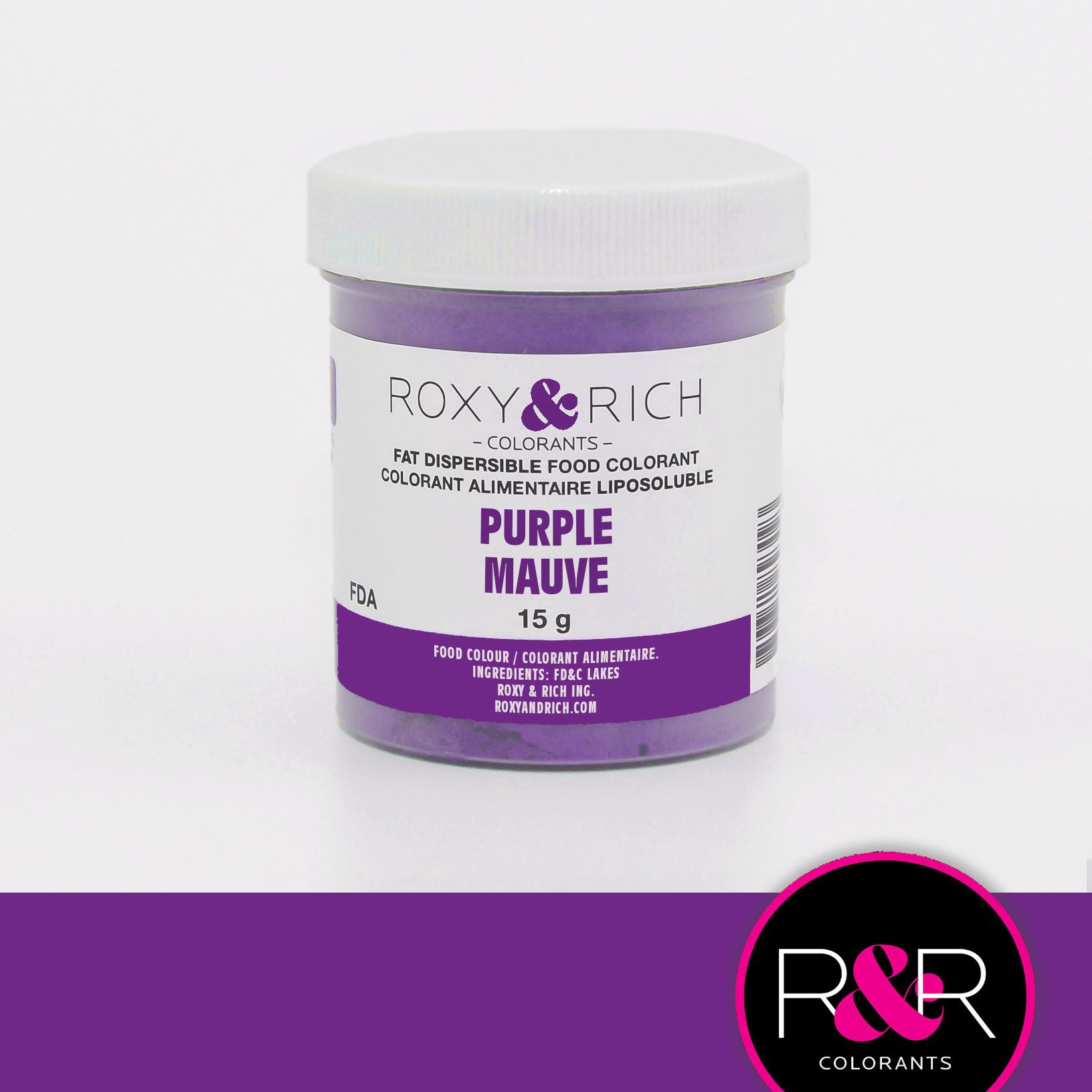 Colorant alimentaire violet poudre hydrosoluble professionnel 4074 -  Couleur : Violet, Poids : 25 g