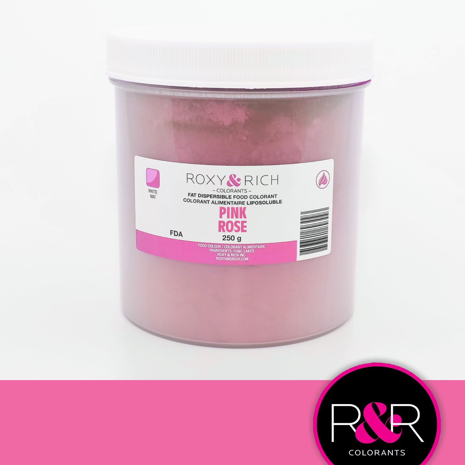 Colorant Alimentaire Liposoluble Rose 250gr   - Roxy & Rich - Colorant alimentaire liposoluble - P250-B04