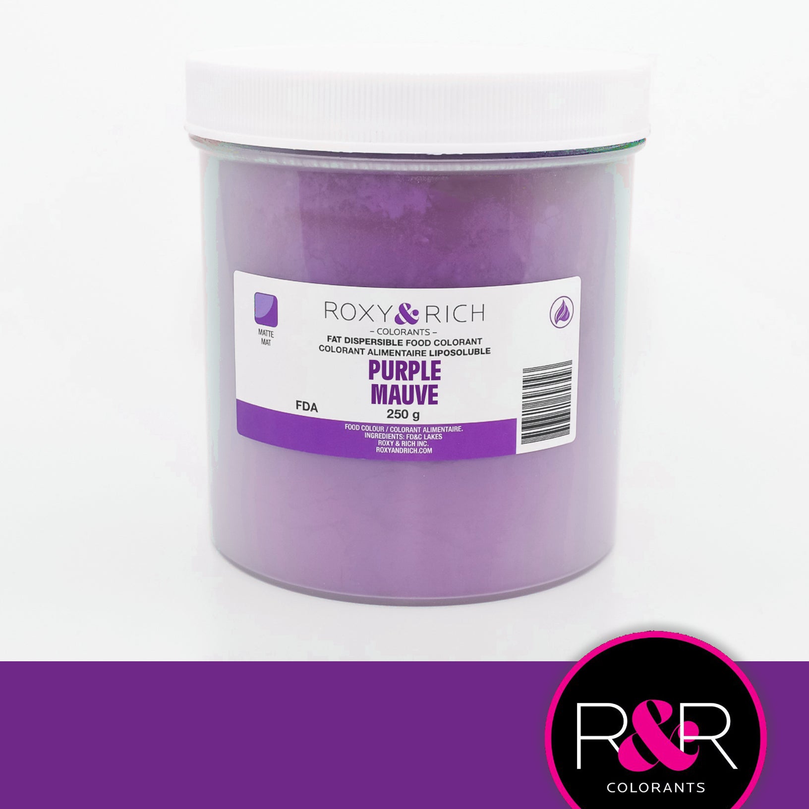 Colorant Alimentaire Liposoluble Mauve 250gr   - Roxy & Rich - Colorant alimentaire liposoluble - P250-B09