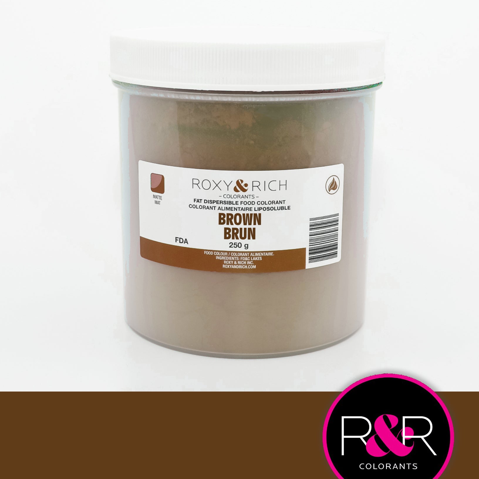 Colorant Alimentaire Liposoluble Brun 250gr   - Roxy & Rich - Colorant alimentaire liposoluble - P250-B10