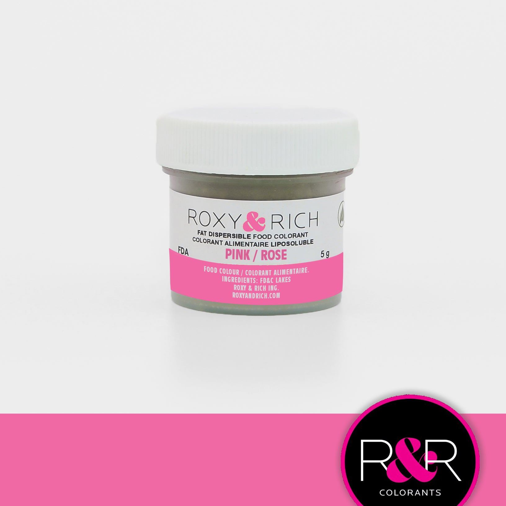 Colorant Alimentaire Liposoluble Rose 5gr   - Roxy & Rich - Colorant alimentaire liposoluble - P5-B04