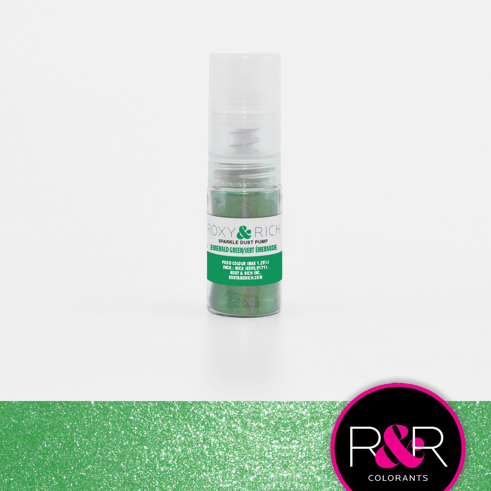Pompes pour poudres étincelantes Vert Émeraude    - Roxy & Rich - Poudre étincelante - 