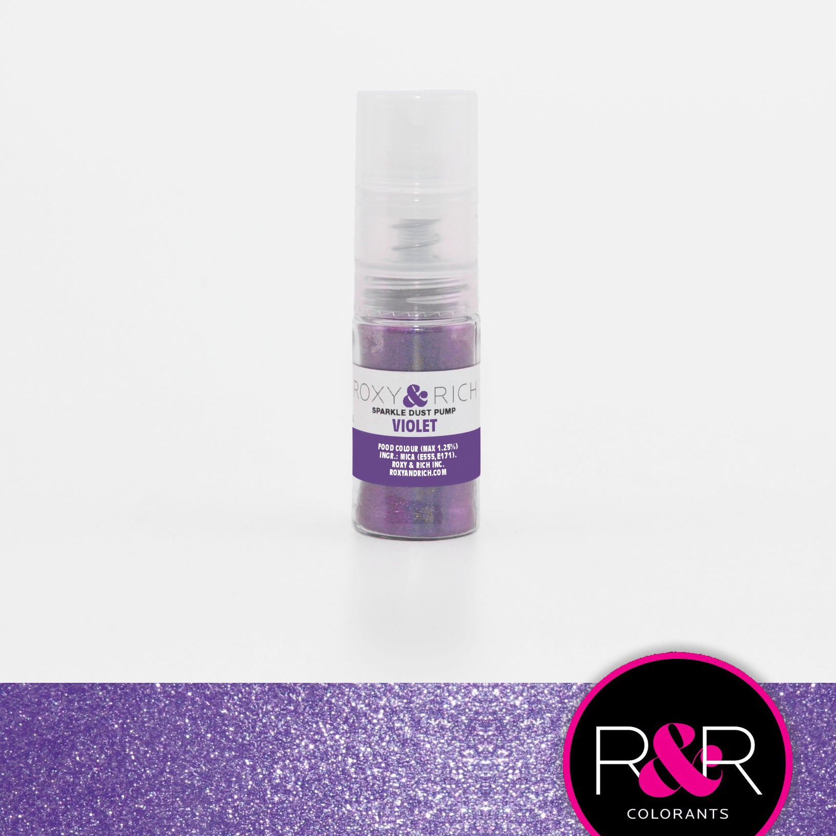 Pompes pour poudres étincelantes Violet    - Roxy & Rich - Poudre étincelante - 