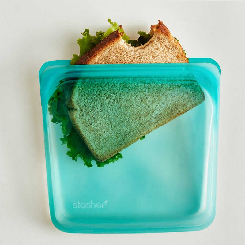 Sac à Sandwich réutilisable 450ml Aqua   - Stasher - Boîte à repas - SB01260AQ