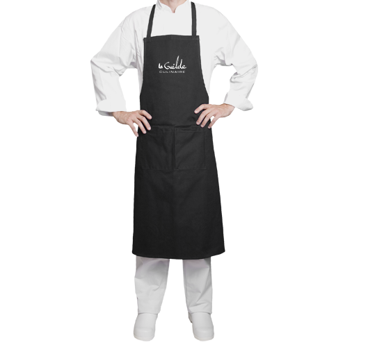 Tablier de cuisine avec Logo de La Guilde Culinaire Noir   - La Guilde Culinaire - Tablier cuisine - guildetablier