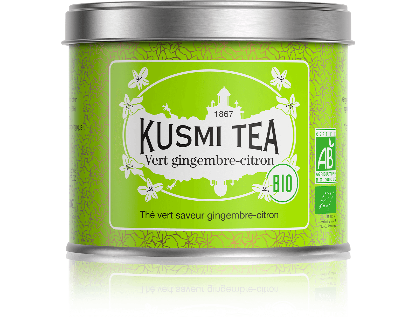 Thé Vert Gingembre-Citron Boîte métal 100g   - Kusmi Tea - Thé et infusion - KM7757