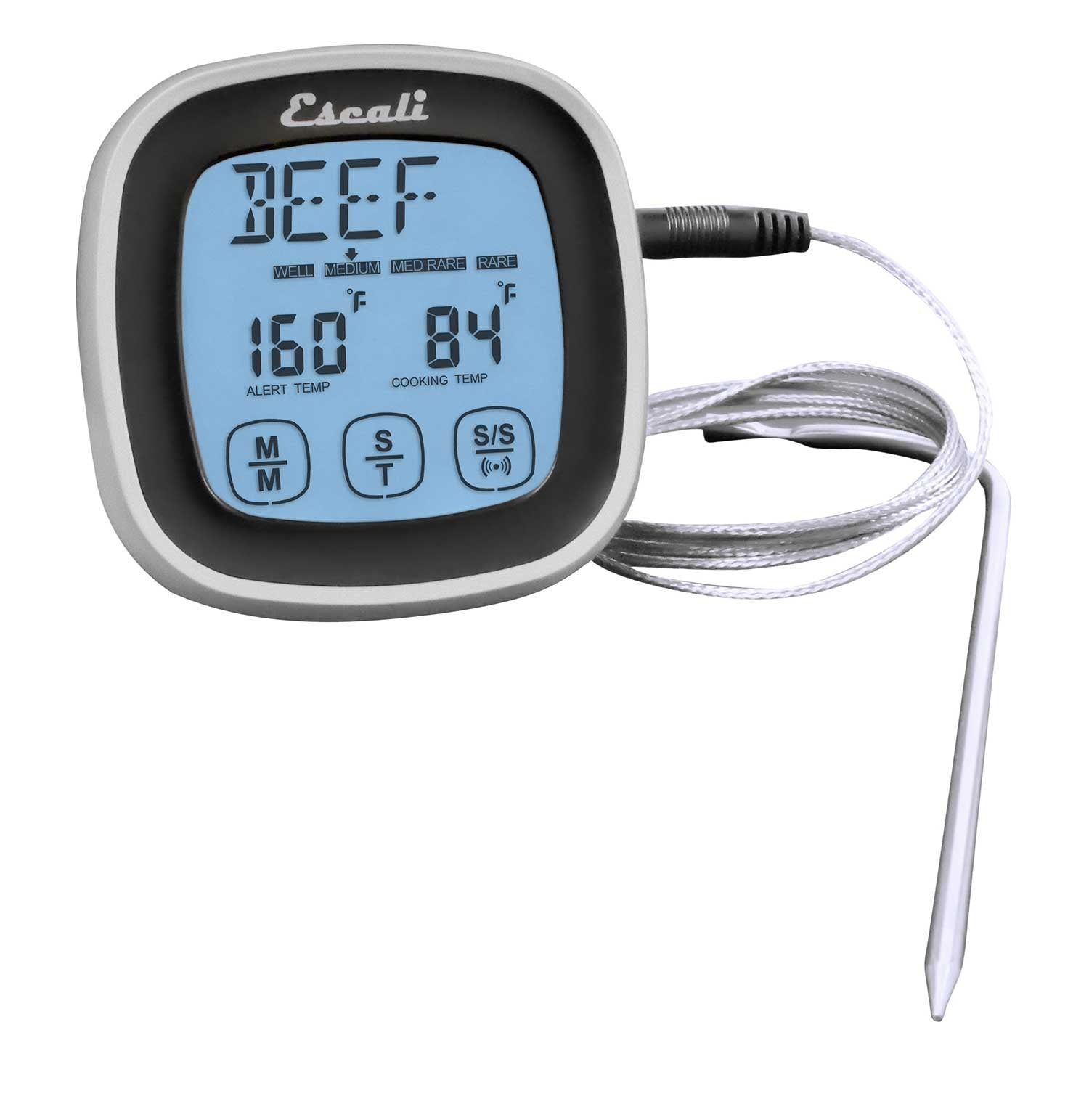 Thermomètre et minuterie à écran tactile Noir   - Escali - Thermomètre de cuisine - DHR2-B