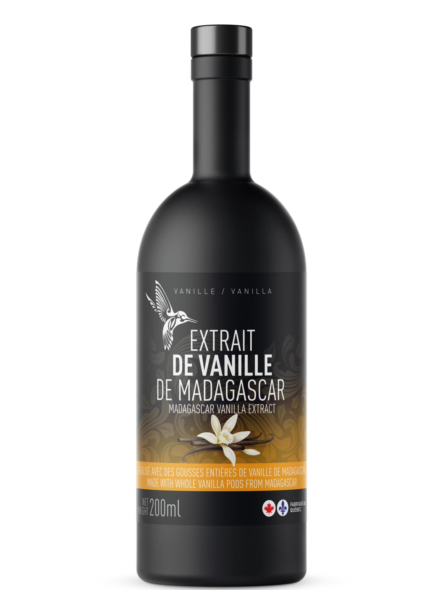 Extrait de vanille de Madagascar (Bourbon) 200 ml   - Colibri Vanille - Vanille - 628634186374