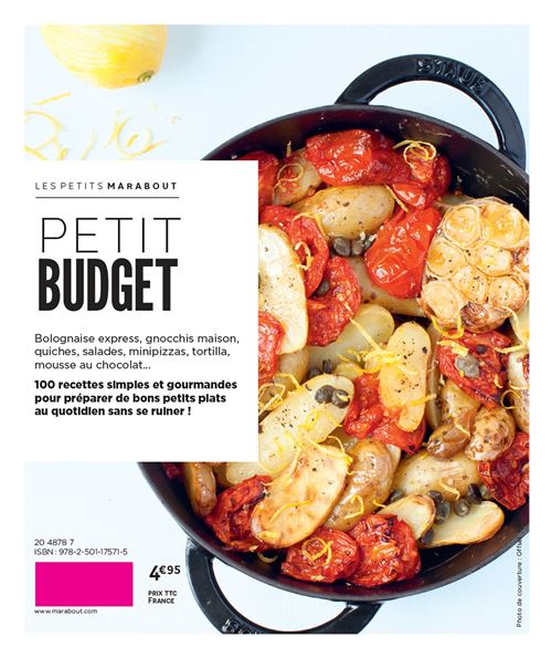 Petit budget : 100 recettes testées pour vous    - Marabout - Livre de cuisine - 