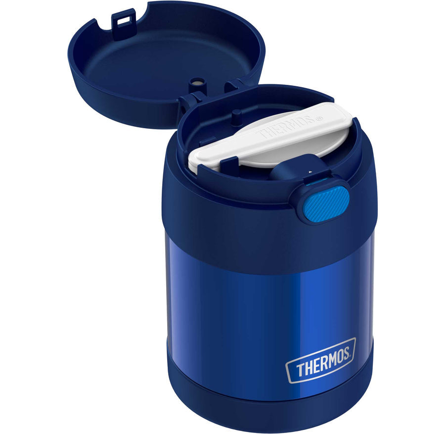 Contenant alimentaire Funtainer en acier inoxydable avec cuillère 10oz - Bleu Marine    - Thermos - Boîte à repas - 