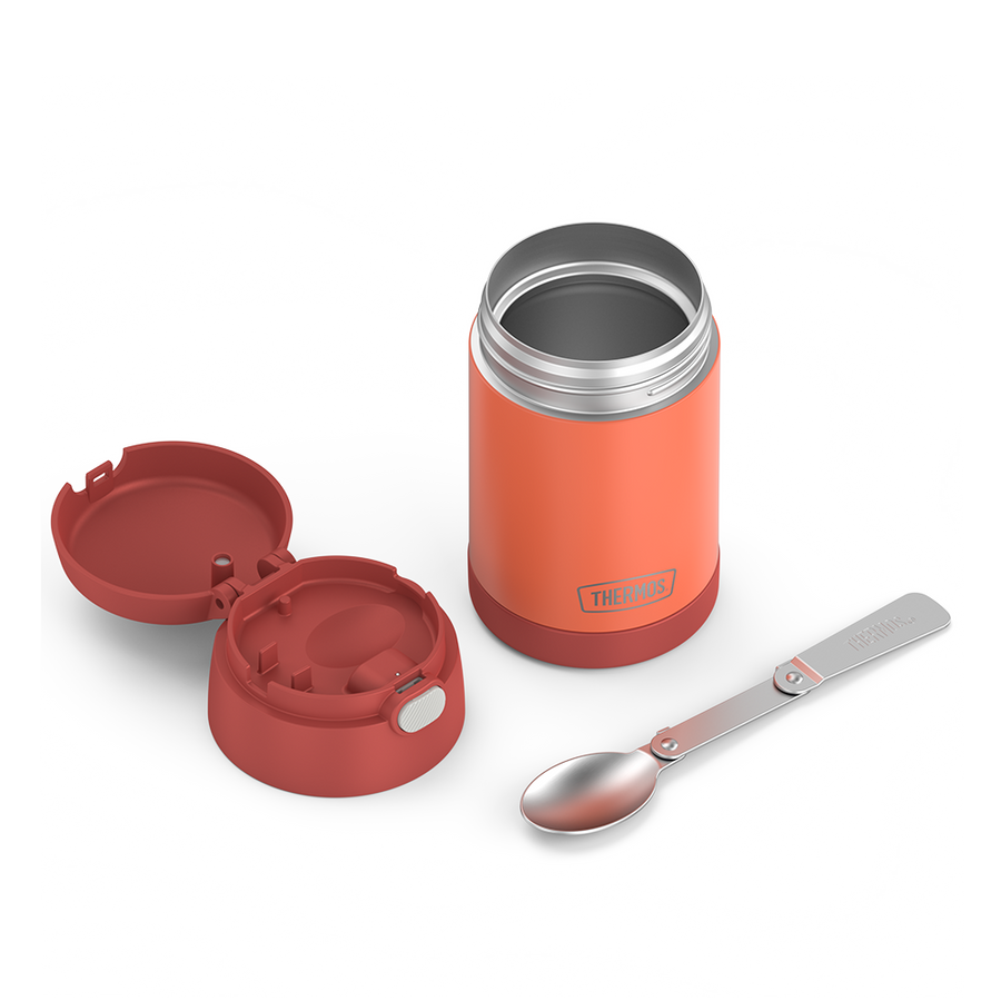 Contenant alimentaire Funtainer en acier inoxydable avec cuillère 16oz - Abricot    - Thermos - Boîte à repas - 