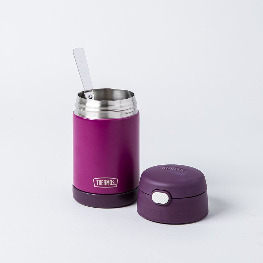 Contenant alimentaire Funtainer en acier inoxydable avec cuillère 16oz - Violet    - Thermos - Boîte à repas - 