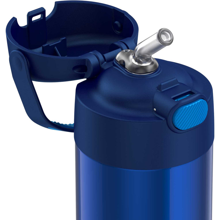 Bouteille d'eau funtainer avec paille 12oz - Bleu Marine    - Thermos - Bouteille d'eau - 