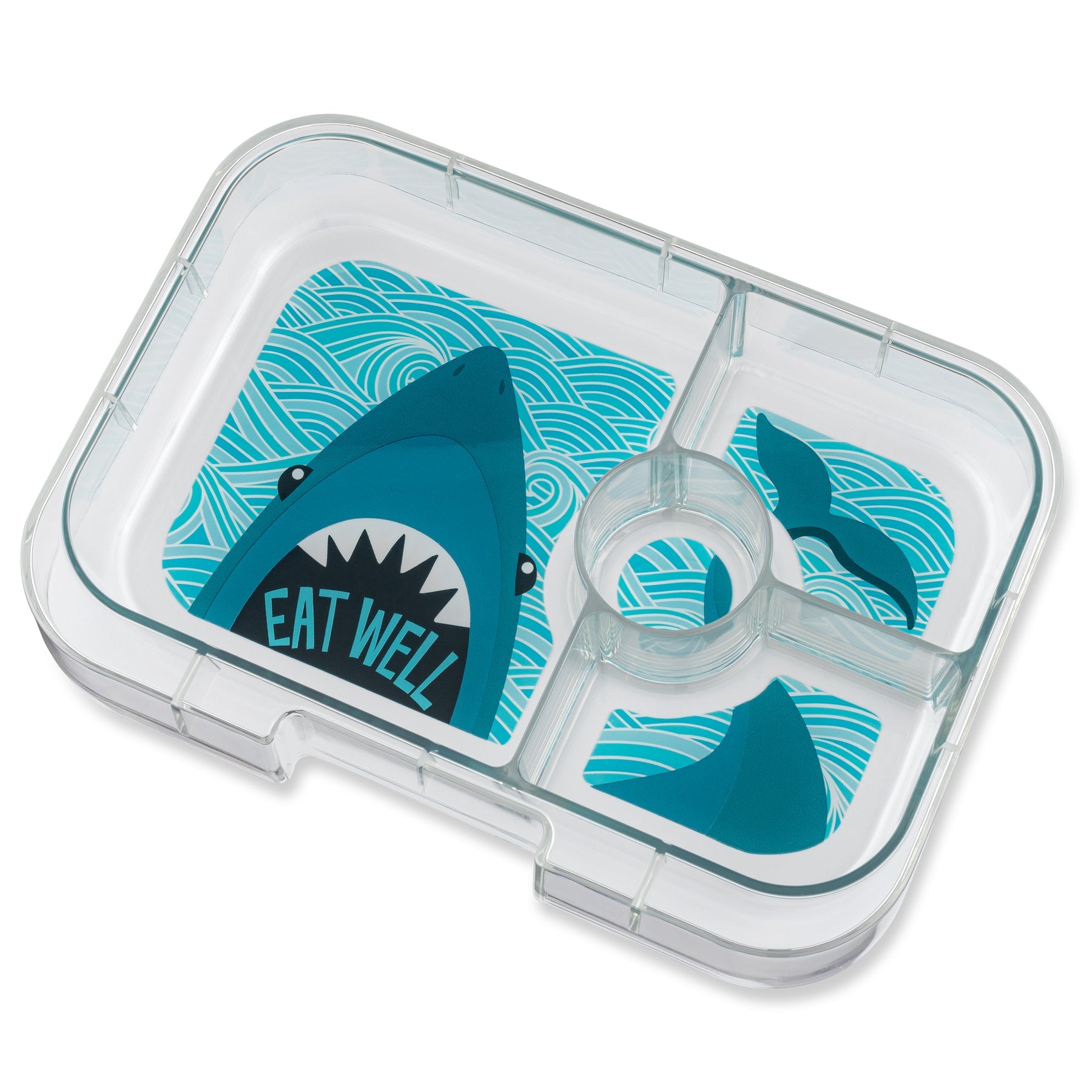 Yumbox – Panino – Wow Red avec plateau requin (4 compartiments)    - Yumbox - Boîte à repas - 