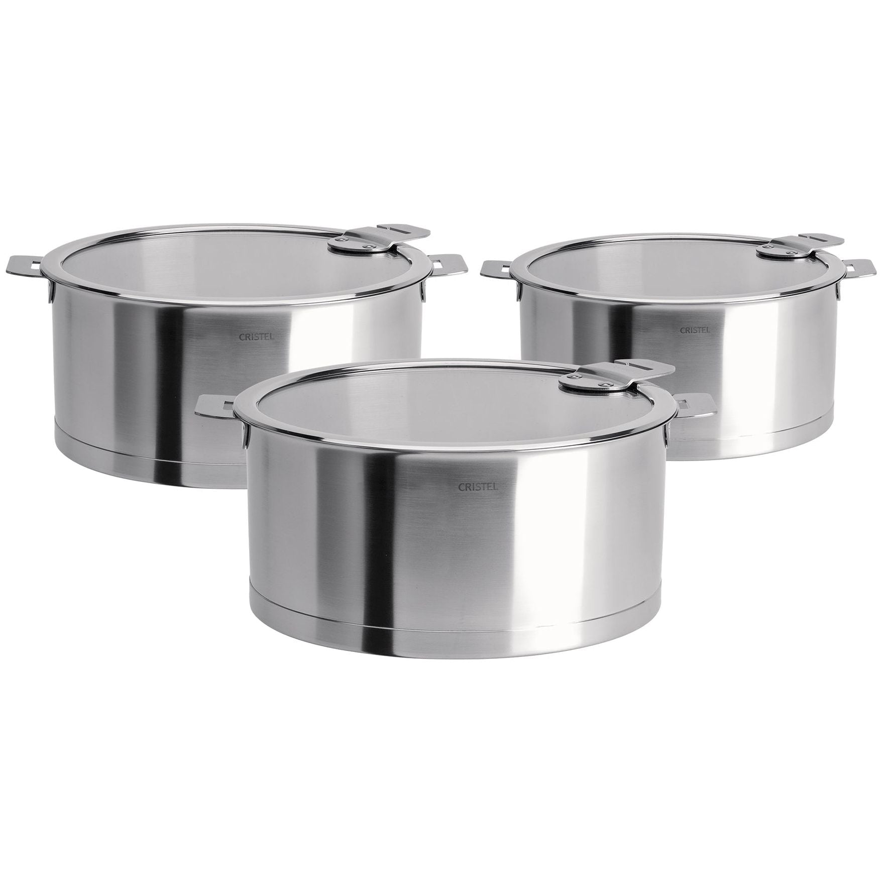 Batterie de Cuisine Fissler Pure Collection avec Couvercles en Verre (4 Batterie de Cuisine Fissler Pure Collection avec Couvercles en Verre (4