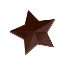 Moule pour chocolat en polycarbonate - Étoile 3 cm #R33    - Cacao Barry - Moule pour chocolat - 