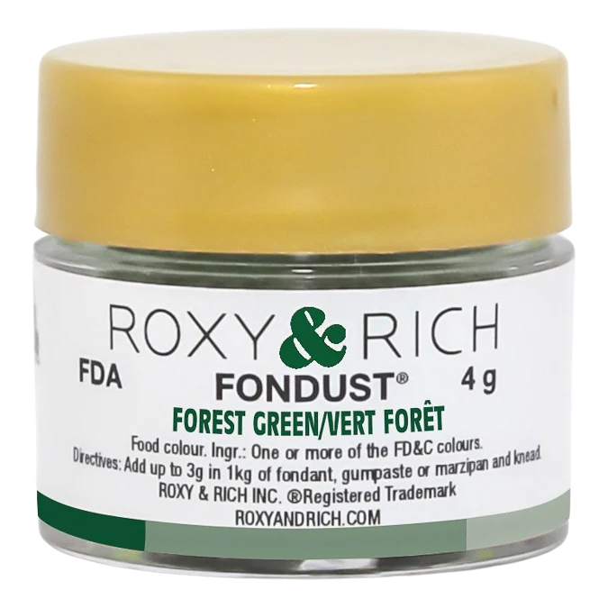 Colorant FONDUST Vert Forêt 4g   - Roxy & Rich - Colorant alimentaire hydrosoluble - F4-029