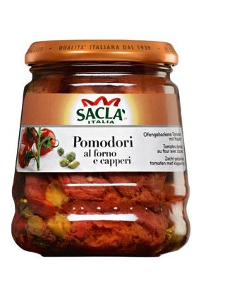 Tomates au four avec ail et câpres 275ml    - Saclà Italia - Sauce - 