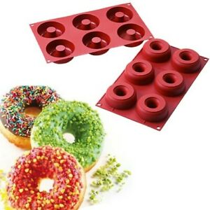 Moule en silicone 6 Donuts    - SilikoMart - Moule à gâteaux - 